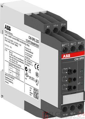 Реле контроля тока 1ф CM-SRS.12S (диапазоны измерения 0.3-1.5А 1-5А 3-15А) 24-240В AC 1ПК винт. клеммы ABB 1SVR730840R0300