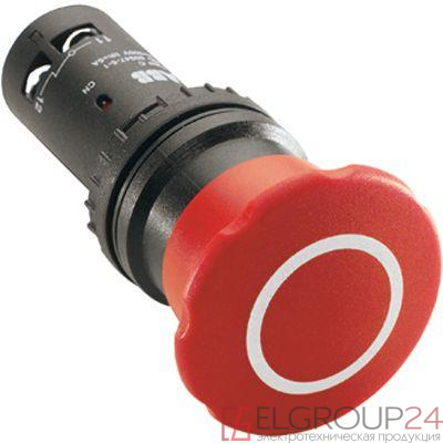 Кнопка CE4P-10R-02 "Стоп" с фикс. 2НЗ отпускание вытягиванием 40мм ABB 1SFA619551R1051
