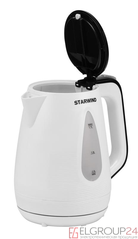 Чайник электрический SKP3213 1.7л 2200Вт бел./черн. (корпус пластик) STARWIND 1416522 1