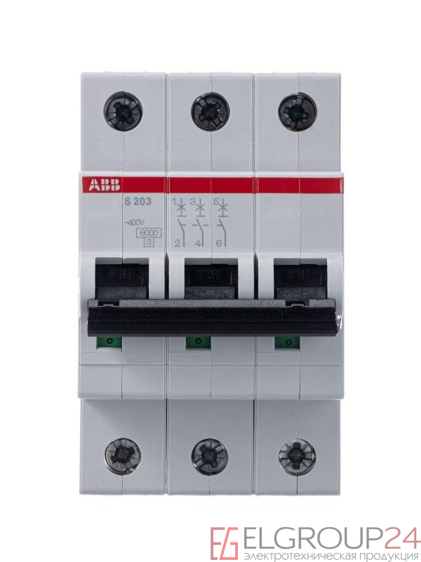 Выключатель автоматический модульный 3п B 40А 6кА S203 B40 ABB 2CDS253001R0405 1