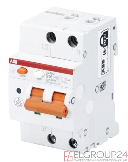 Выключатель автоматический дифференциального тока с защитой от дуги DS-ARC1 B16 A30 ABB 2CSA255103R1165