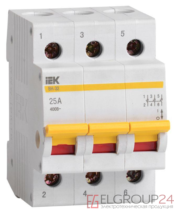 Выключатель нагрузки ВН-32 25А/3П IEK MNV10-3-025