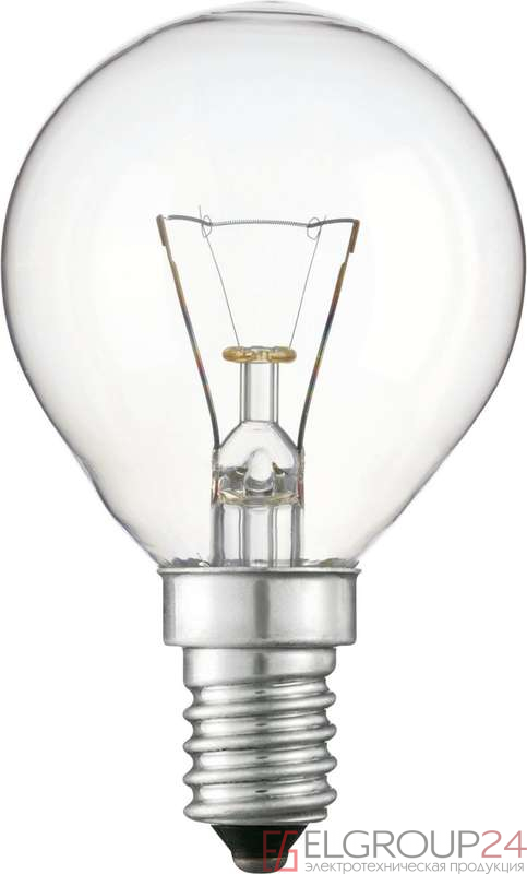 Лампа накаливания Stan 40Вт E14 230В P45 CL 1CT/10X10 Philips 926000006511