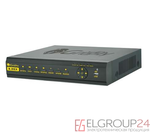 Видеорегистратор цифровой GRIZZLY 8 кан. 960H 200 кадров/с (выходы HDMI; VGA; BNC; 4 аудио; 1хHDD до 4Тб; LAN; 3G; порты тревоги) Panda CCTV 8.REX