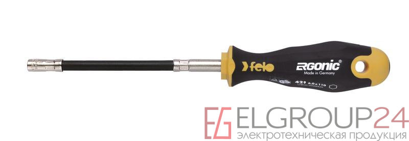 Отвертка Ergonic с гибким стержнем торцевой ключ 5.0х170 Felo 42905040
