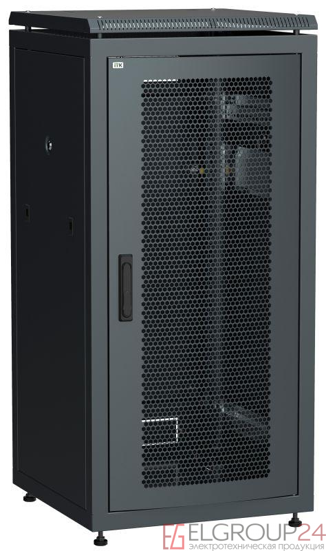 Шкаф сетевой 19дюйм LINEA N 18U 600х800мм перфорированная передняя дверь черн. ITK LN05-18U68-P